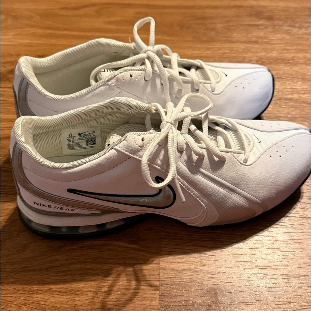 Nike Reax White and Gray Shoes